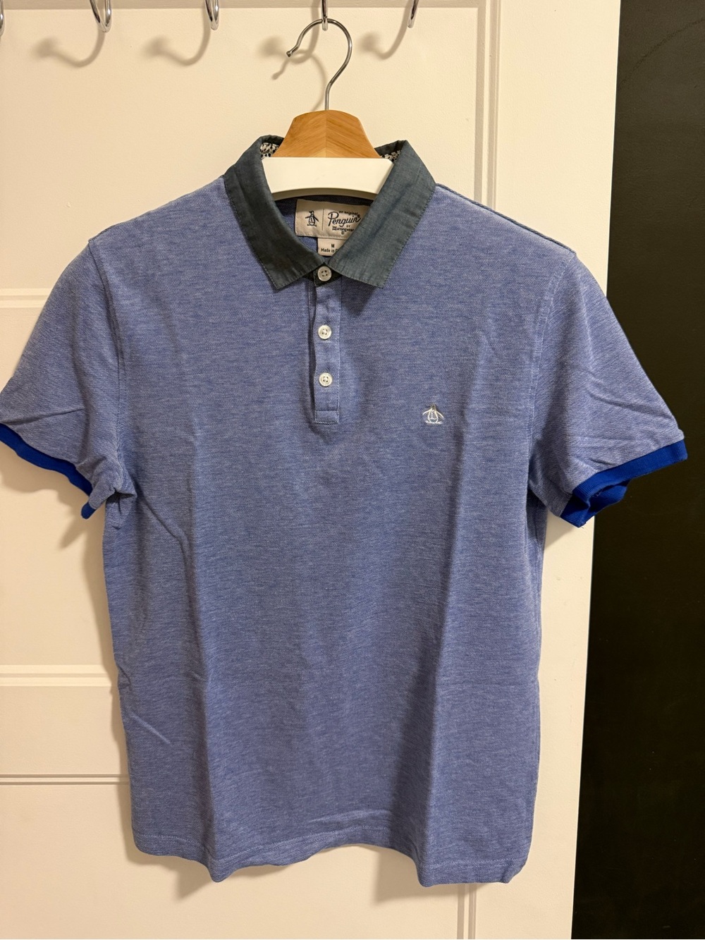 Original Penguin Heritage Slim Fit Polo – Blue – Men’s M